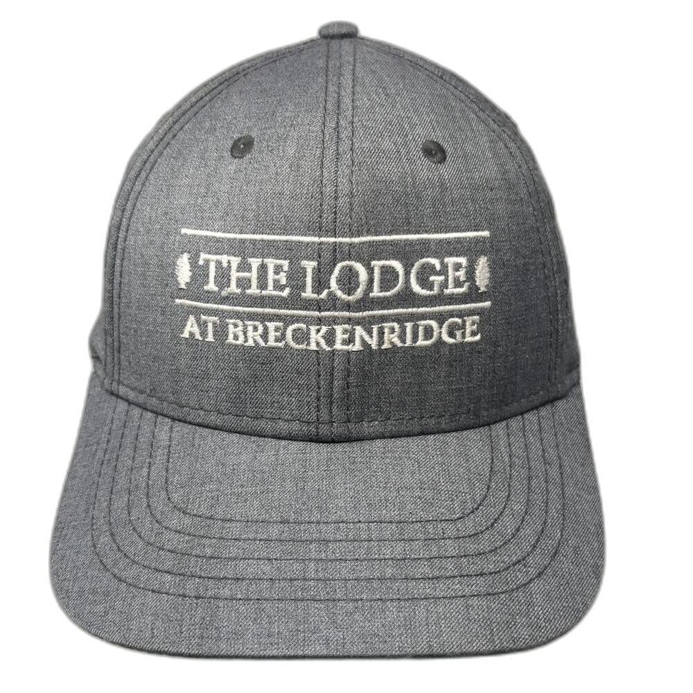 Polar Graphics Inc The Lodge Breckenridge Hat Gray OSFM Baseball Cap Strapback